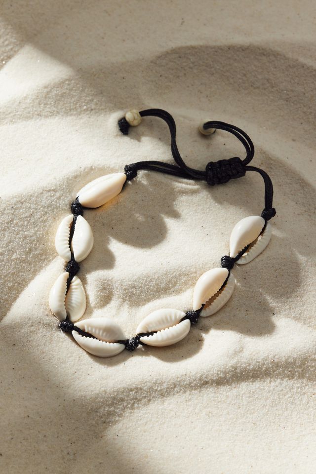 Knotted Cord Shell Bracelet #1
