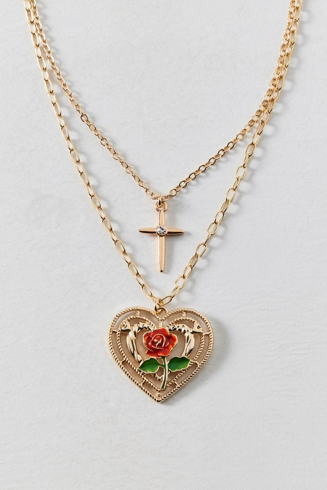 Collier Superposé avec Pendentif Floral Belladona #2