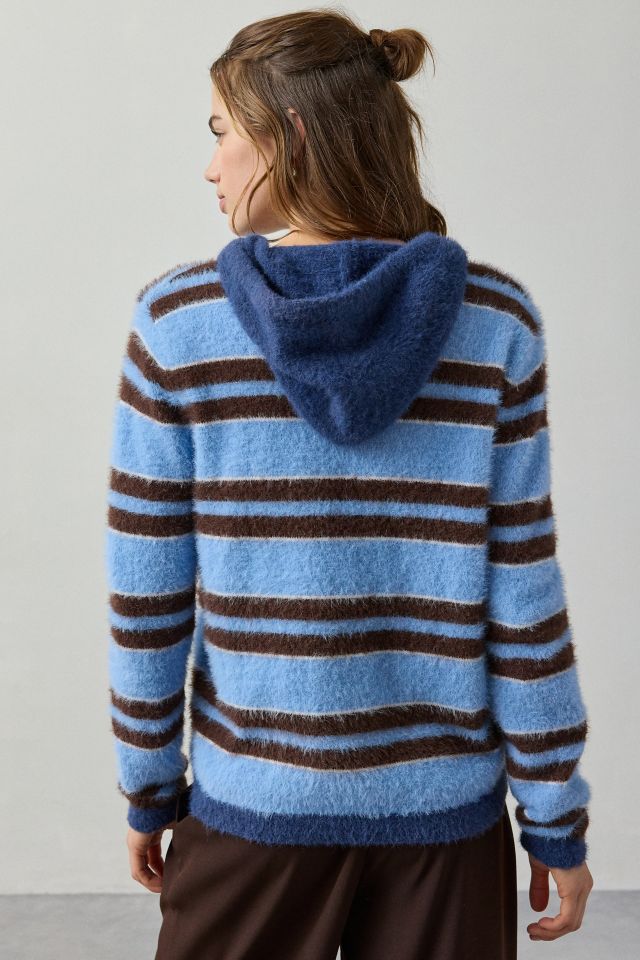 Daisy Street Striped Zip-Up Hoodie Sweater #3