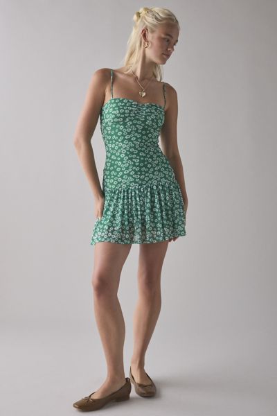 在庫所持 ★即発・関税負担★UNIF Francis Dress in Tobacco Kimchi Blue Off-The-Shoulder Smocked Dress | Urban Outfitters