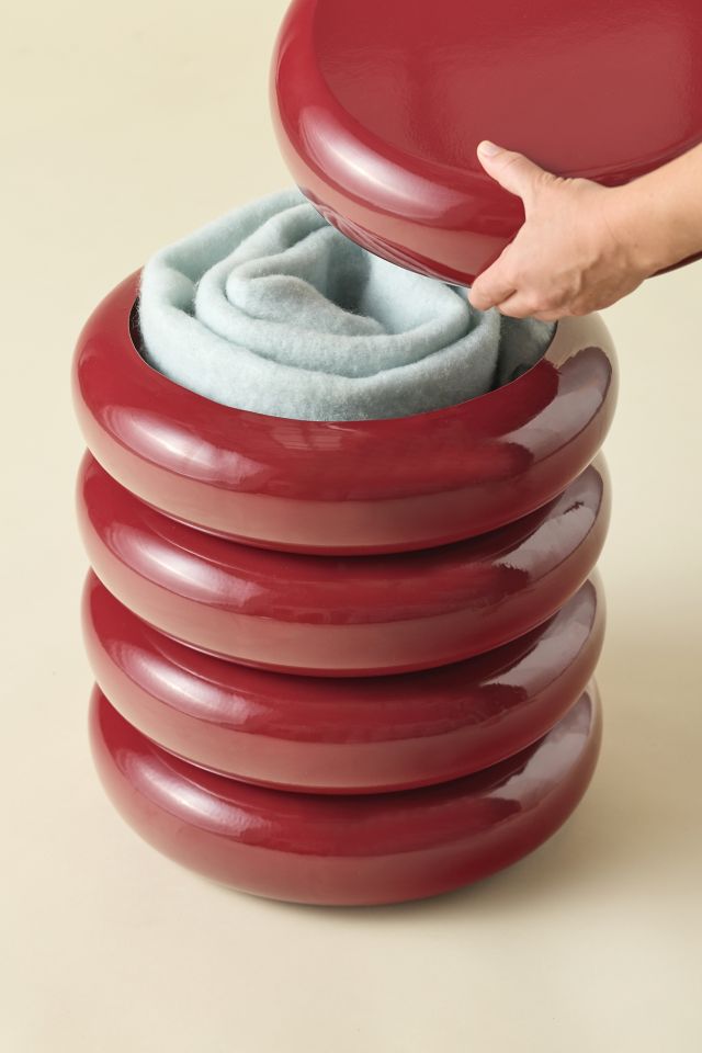 Jones Ribbed Iron Storage Side Table #2