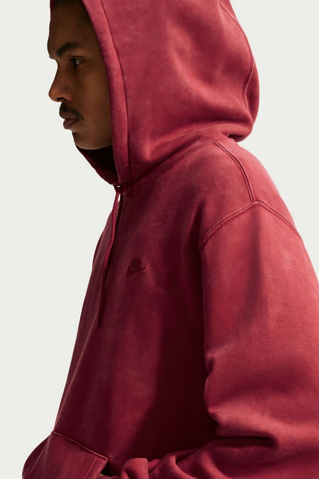 Nike Sportswear Club Washed Fleece Hoodie Sweatshirt #1