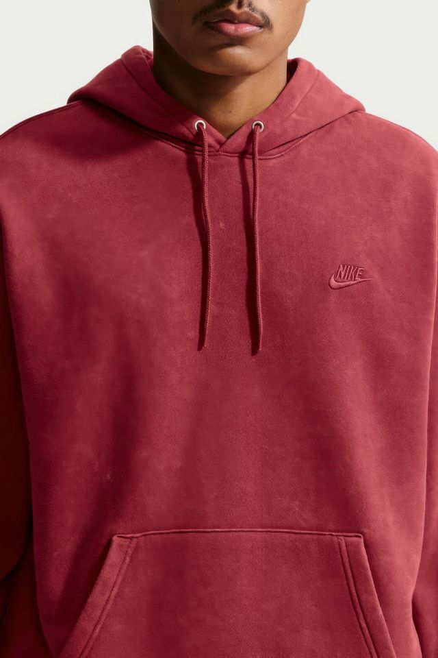 Nike Sportswear Club Washed Fleece Hoodie Sweatshirt #3