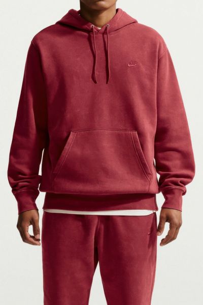 Nike Sportswear Club Washed Fleece Hoodie Sweatshirt