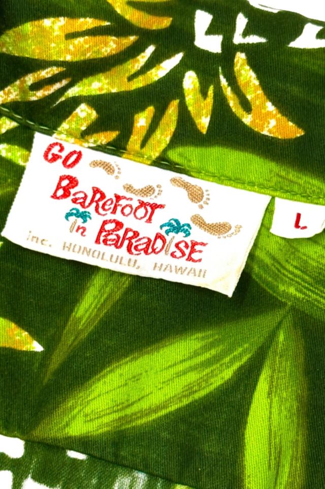 Vintage 1960's Barefoot In Paradise Selvedge Tropical Shirt #1