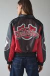 True Religion Colorblocked Faux Leather Varsity Jacket