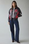True Religion Colorblocked Faux Leather Varsity Jacket