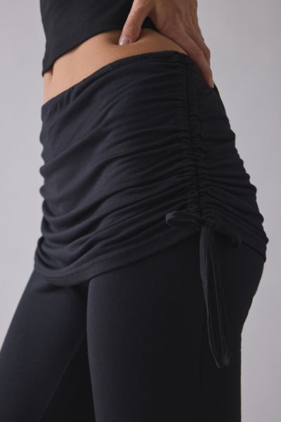 True Religion Asymmetric Ruched Side-Tie Foldover Flare Pant