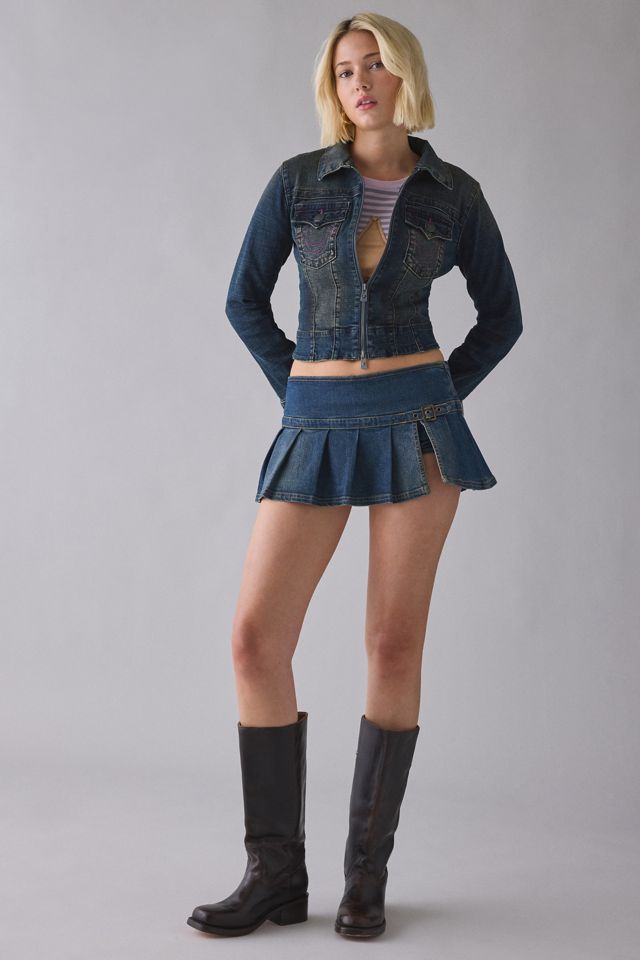 True Religion Slim Zip-Up Denim Jacket #3