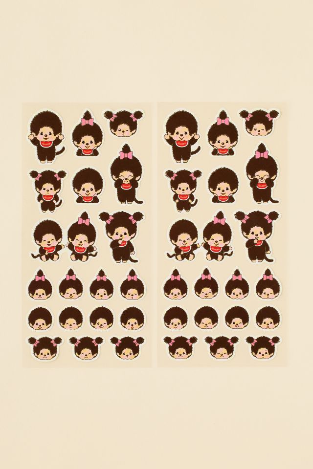 Monchhichi Foil Sticker Sheet #1