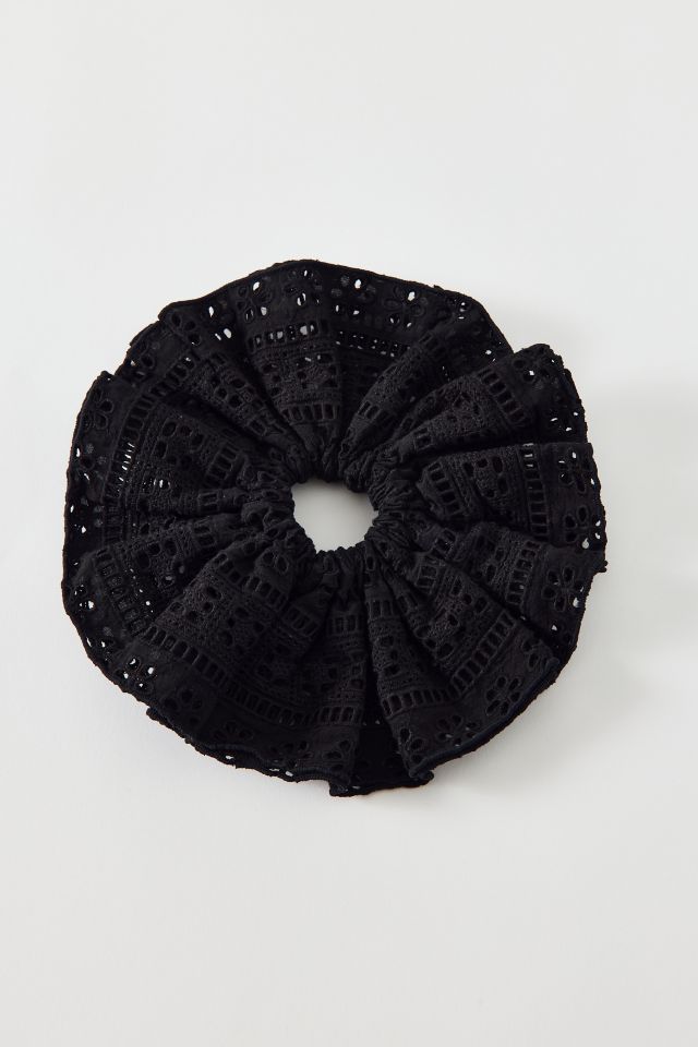 Layered Eyelet Oversized Scrunchie #1
