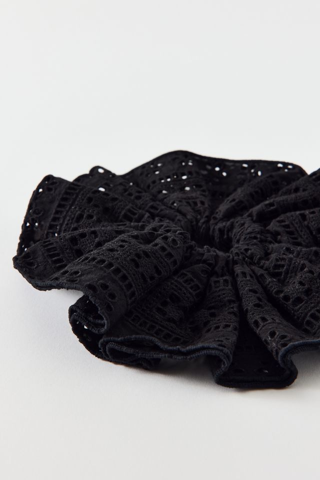 Layered Eyelet Oversized Scrunchie #2
