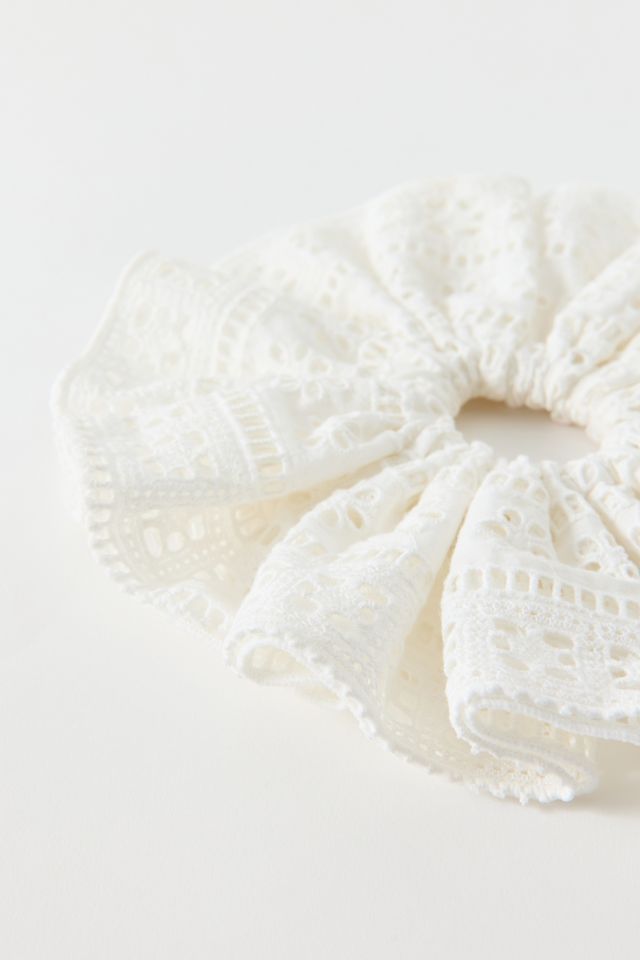 Layered Eyelet Oversized Scrunchie #2