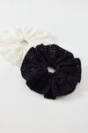 Layered Eyelet Oversized Scrunchie
