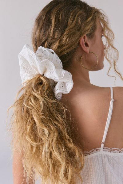 Layered Eyelet Oversized Scrunchie