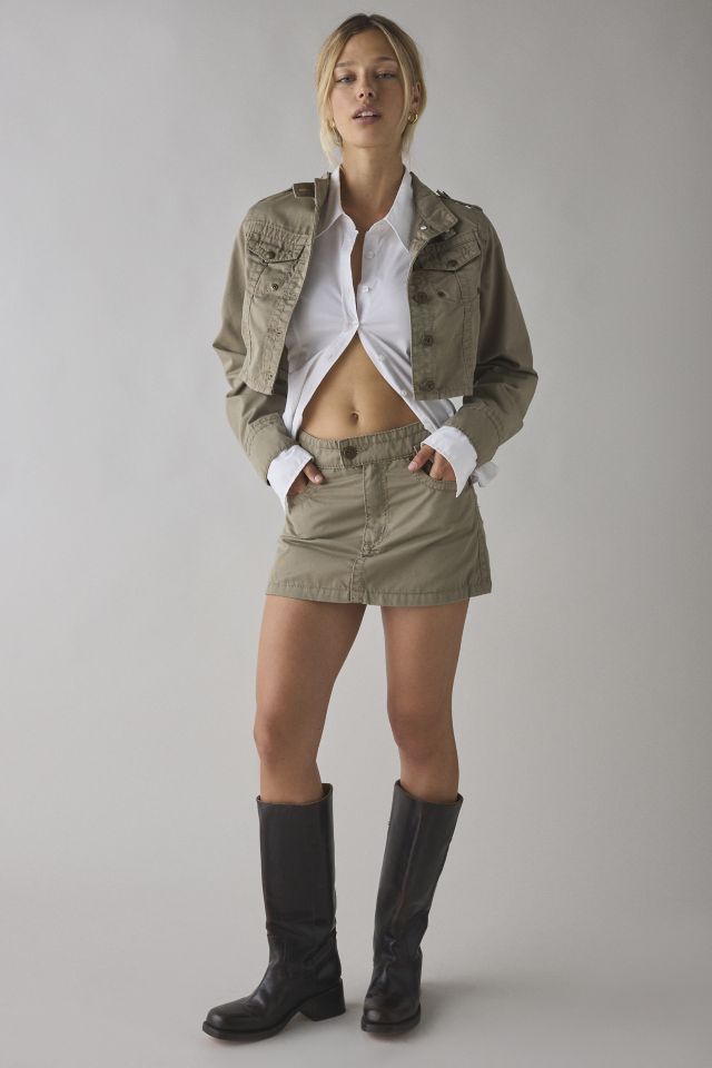 Abrand Gemma Cotton Twill Cropped Utility Jacket #2