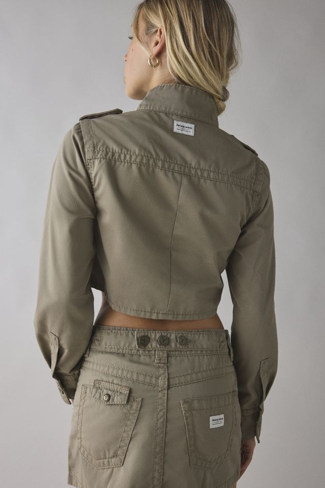Abrand Gemma Cotton Twill Cropped Utility Jacket #3