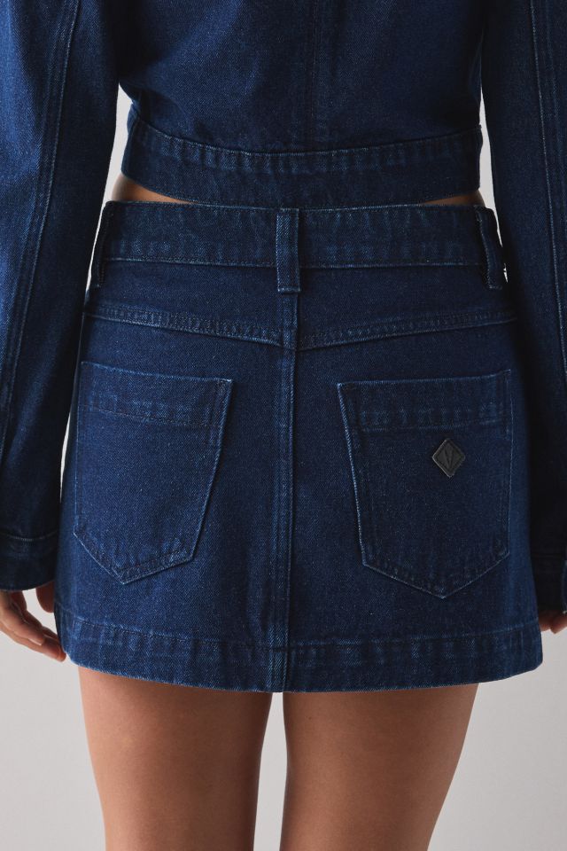Abrand 95 Honey Pie Button Denim A-Line Mini Skirt #3