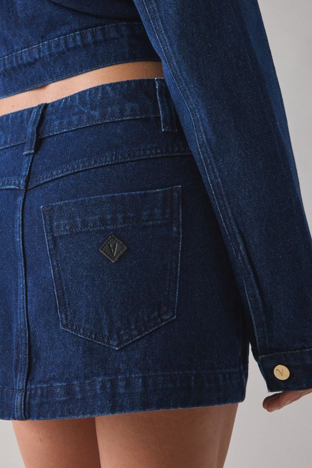 Abrand 95 Honey Pie Button Denim A-Line Mini Skirt #4