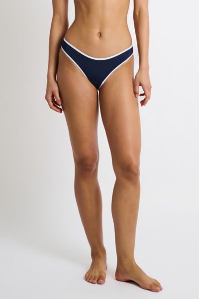 Onia Milly Bikini Bottom In Deep Navy/white