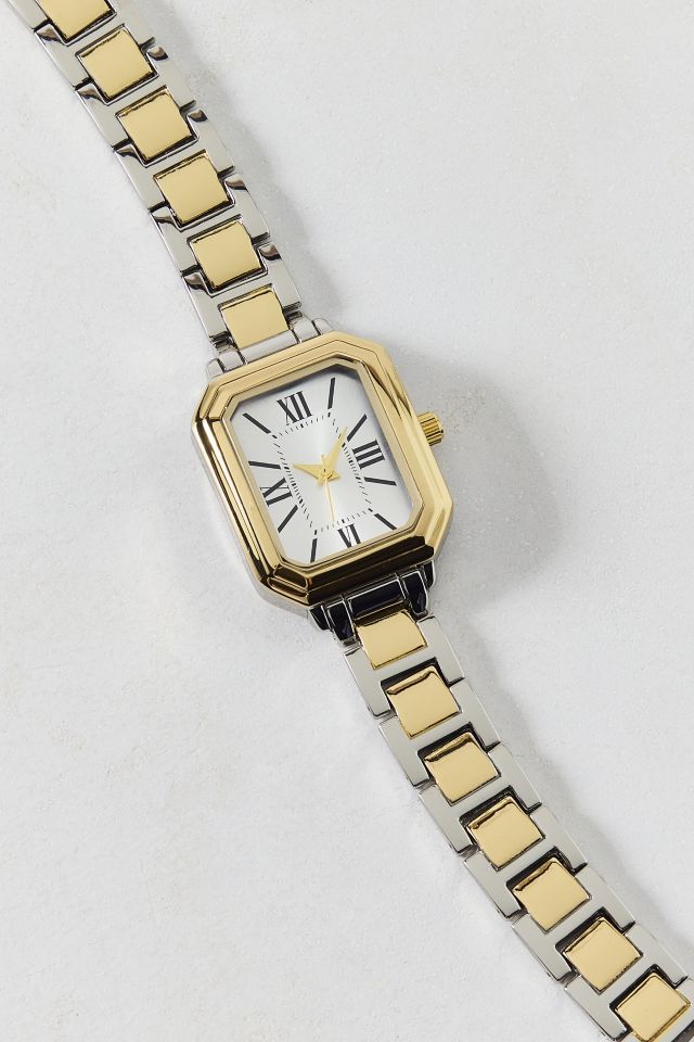 Mixed Metal Rectangle Watch #1