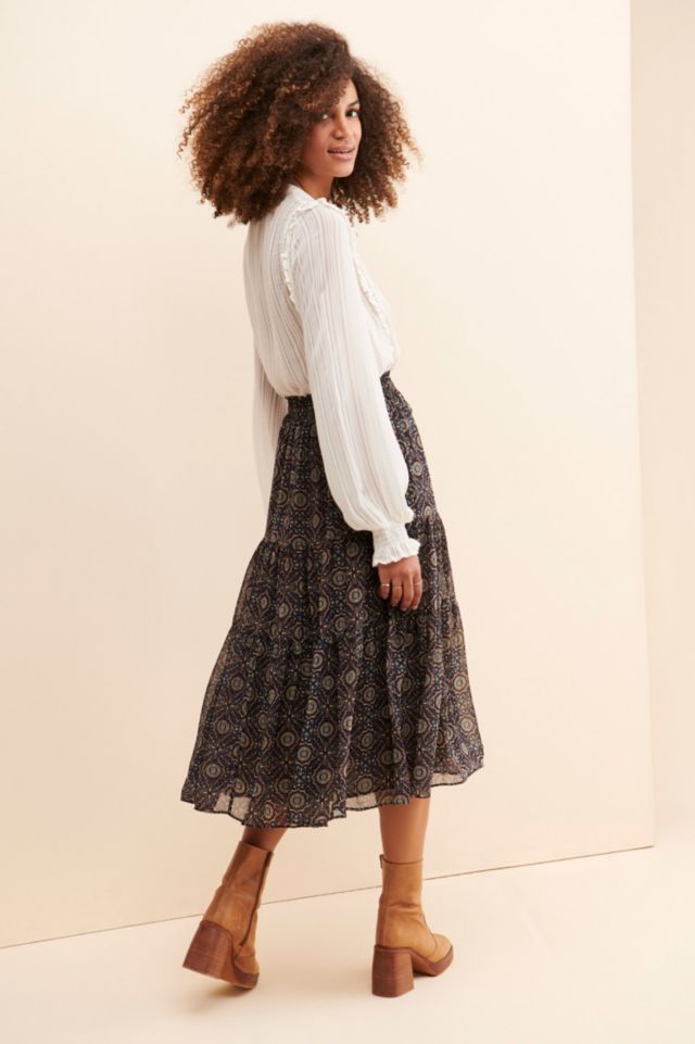 Dress Forum Boho Print Tiered Skirt #1
