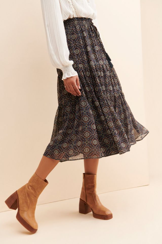 Dress Forum Boho Print Tiered Skirt #2