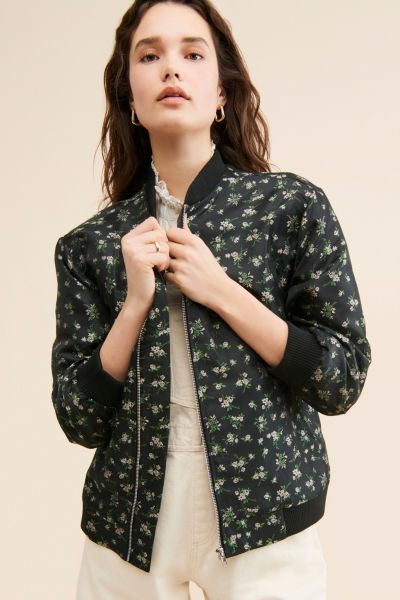 Sister Jane Bouquets Oversized Jacquard Bomber