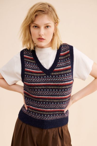Dunst Patterned Knit Vest Product Page
