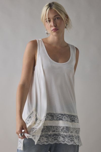 Kimchi Blue Stila Lace-Trim Patchwork Asymmetrical Tunic