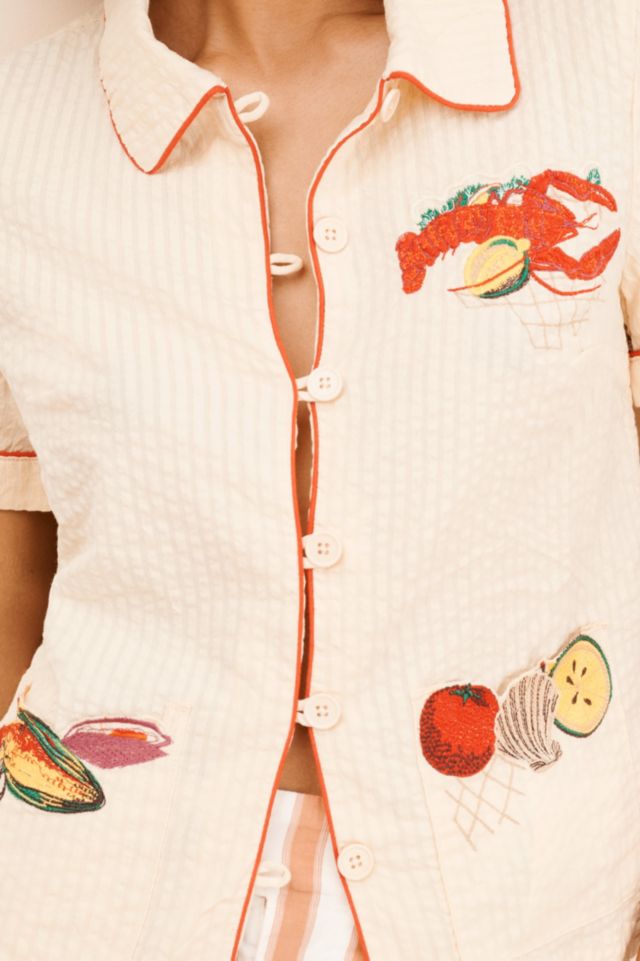 BDG Souvenir Applique Seersucker Shirt #3