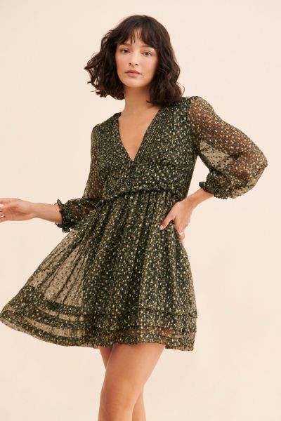 Printed Chiffon Dress