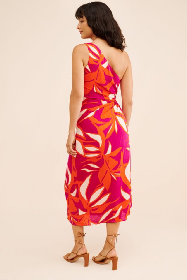 Dress Forum Floral One Shoulder Midi Dress #1
