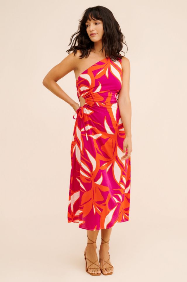 Dress Forum Floral One Shoulder Midi Dress #3
