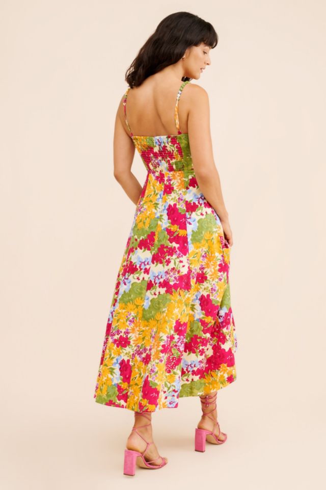Dress Forum Sleeveless Floral Corset Midi Dress #1