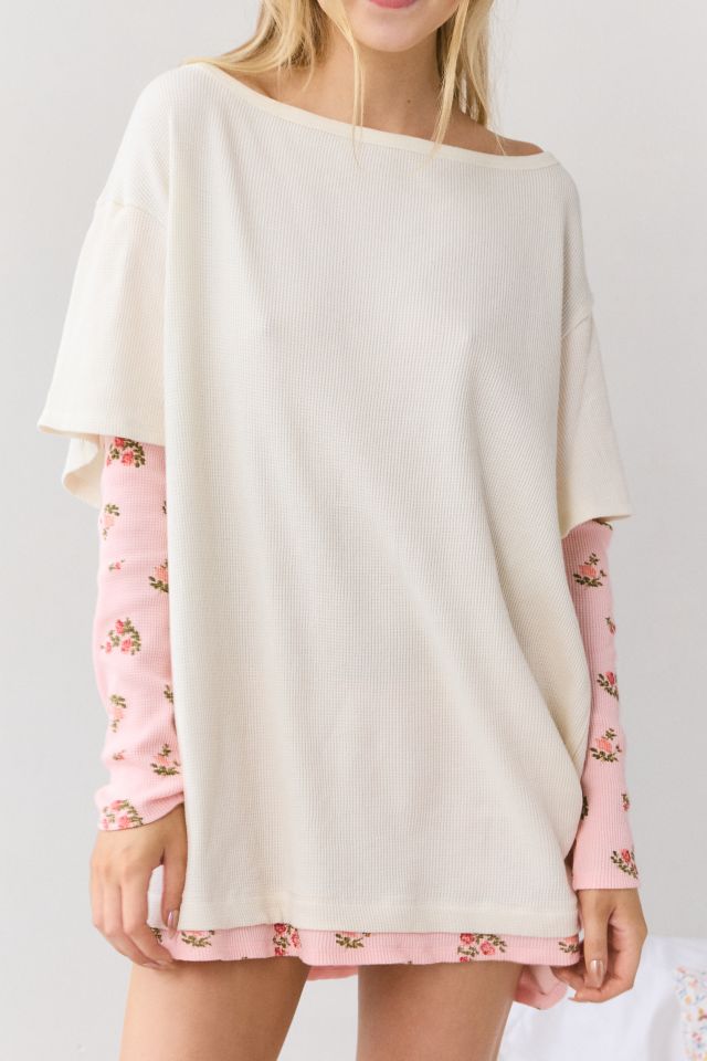 Out From Under Darling Layered Long Sleeve T-Shirt Dress #1