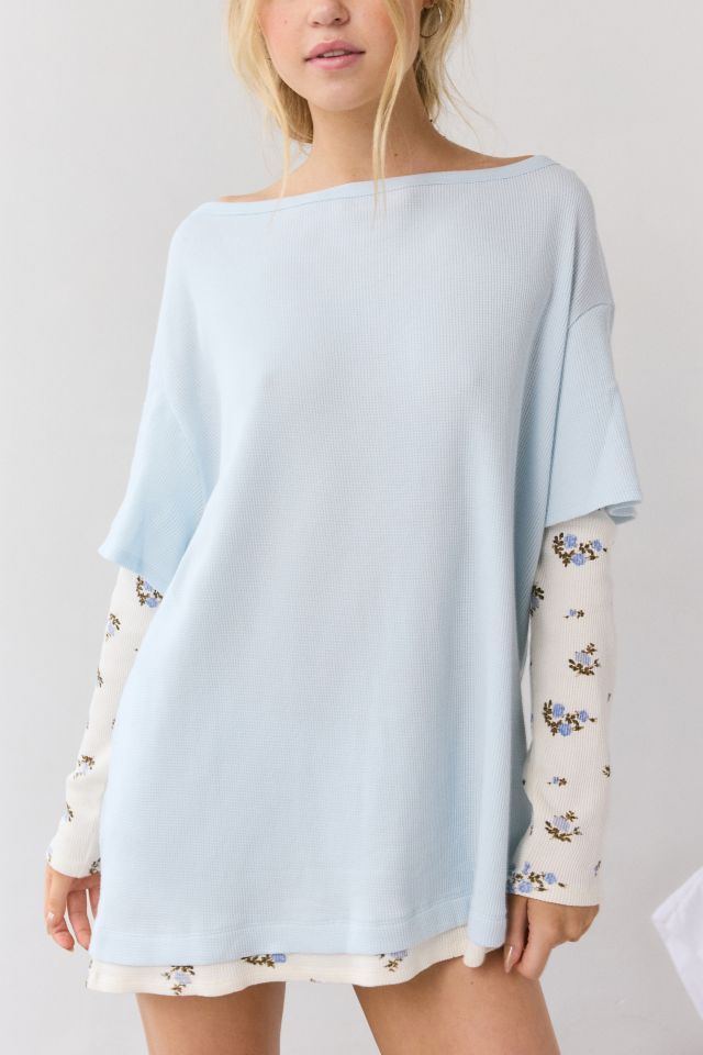 Out From Under Darling Layered Long Sleeve T-Shirt Dress #1