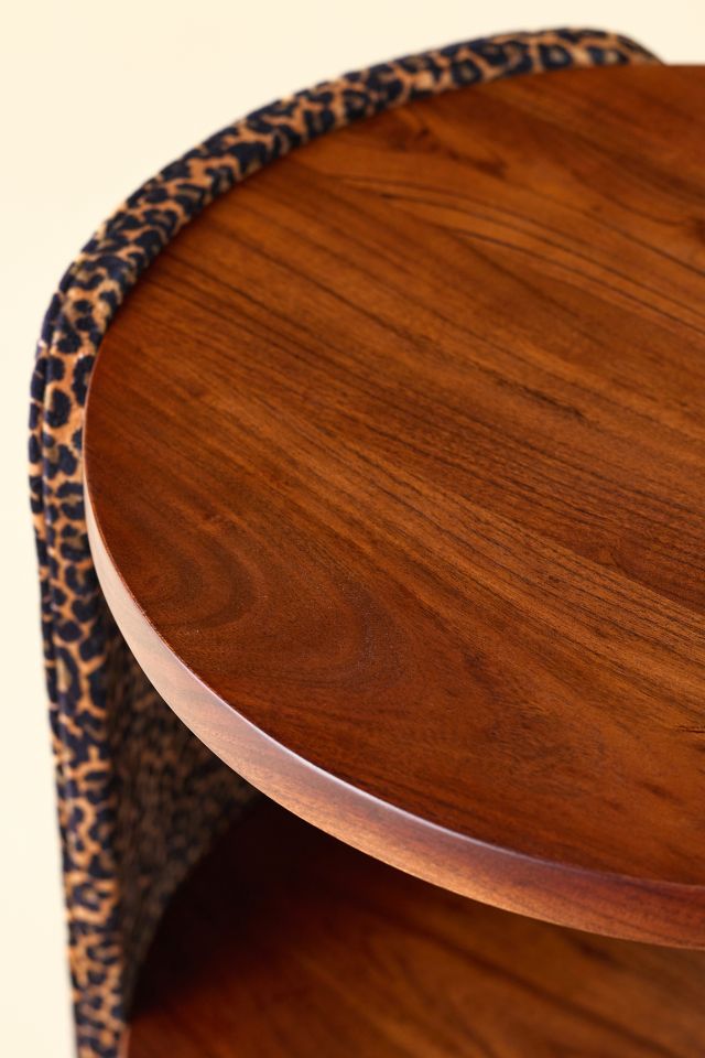 Jane Round Upholstered Storage Nightstand #3