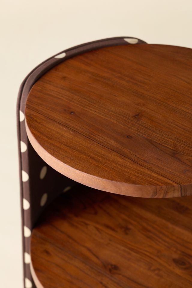 Jane Round Upholstered Storage Nightstand #2