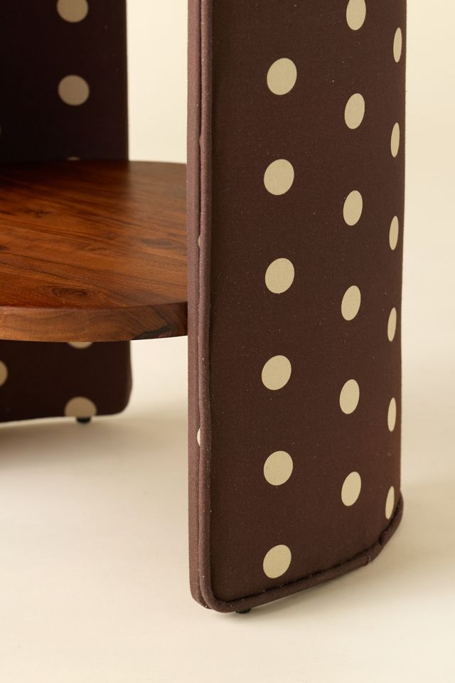 Jane Round Upholstered Storage Nightstand #3