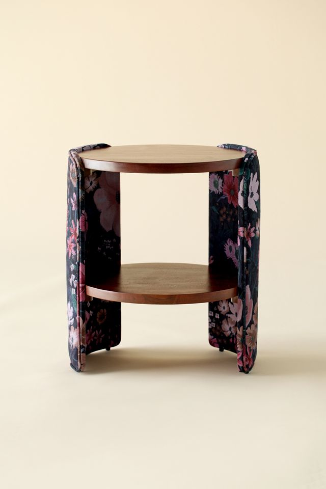 Jane Round Upholstered Storage Nightstand #1
