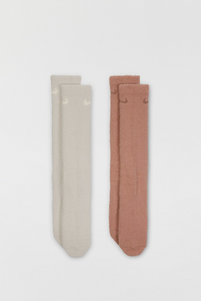 Nike Everyday Cushioned Crew Sock 2-pack In Cream, Women's At Urban Outfitters In White
