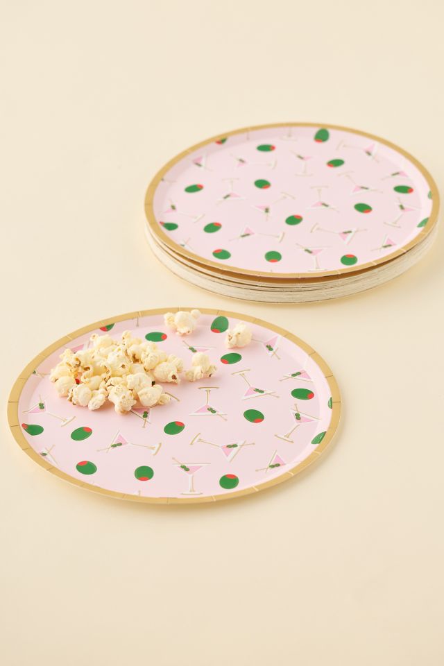 xo, Fetti Martini & Olive Printed Paper Plate Set #1