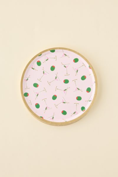 xo, Fetti Martini & Olive Printed Paper Plate Set