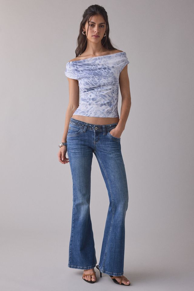 UO Fia Mesh Off-The-Shoulder Crop Top #2