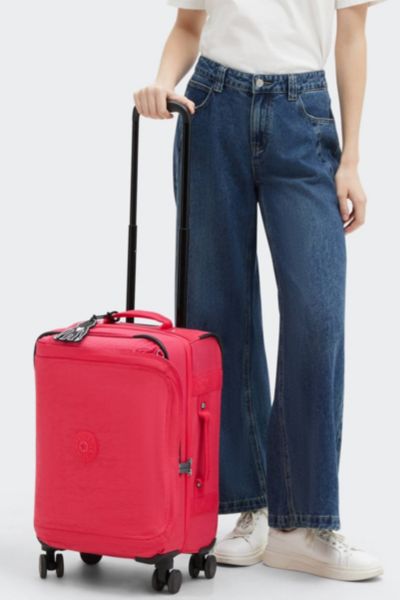 Kipling Spontaneous Small Nylon Rolling Luggage In Rose At Urban Outfitters In Rose