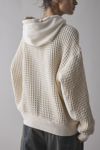 BDG Field Day Waffle Knit Zip-Up Hoodie Sweatshirt