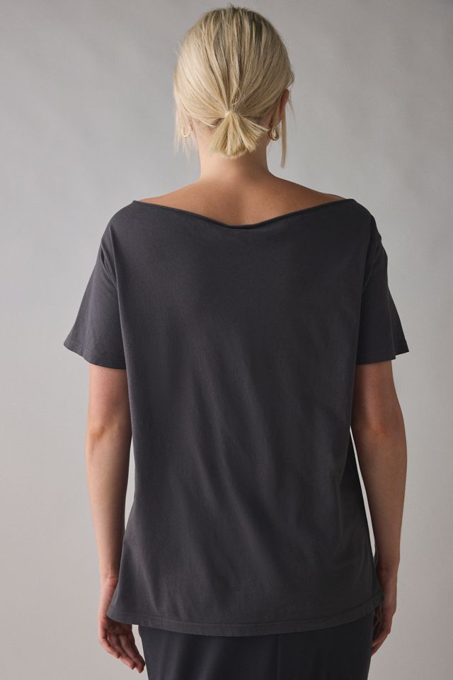 DAY Rock Band Graphic Off-The-Shoulder Oversized Tee #1