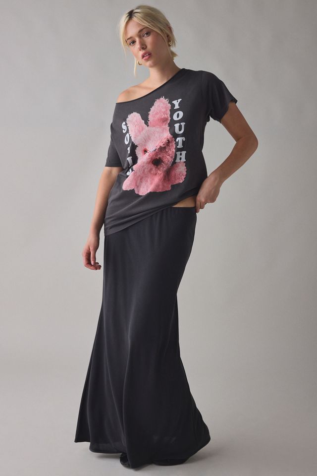 DAY Rock Band Graphic Off-The-Shoulder Oversized Tee #2