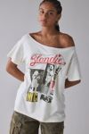 DAY Rock Band Graphic Off-The-Shoulder Oversized Tee